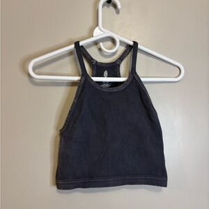 FP Movement Black/Grey Ribbed Tank Top - Unbranded